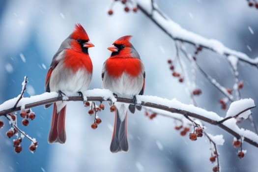 A stunning portrayal of winter's avian beauty, showcasing the artful photography of birds like cardinals, chickadees, and blue jays set against the pristine canvas of snow.