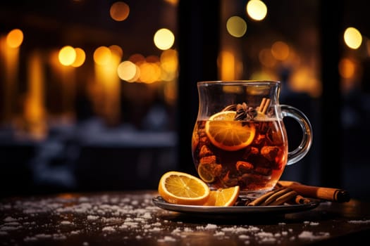 A mouthwatering portrayal of winter's culinary delights, showcasing the artful photography of winter-inspired dishes and beverages like hot soup, roasted chestnuts, and mulled wine.