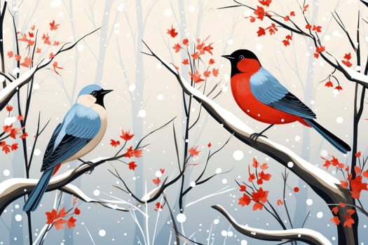 A stunning portrayal of winter's avian beauty, showcasing the artful photography of birds like cardinals, chickadees, and blue jays set against the pristine canvas of snow.