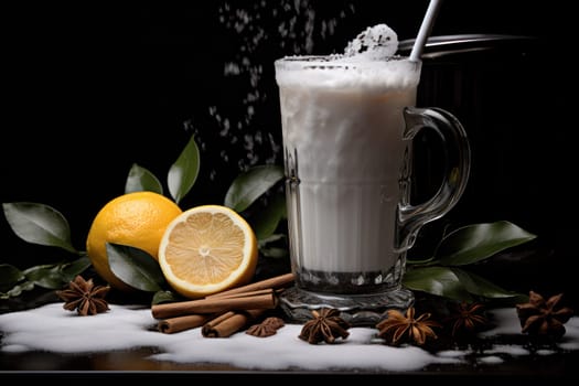 A mouthwatering portrayal of winter's culinary delights, showcasing the artful photography of winter-inspired dishes and beverages like hot soup, roasted chestnuts, and mulled wine.