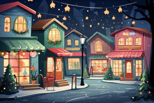 An enchanting portrayal of the holiday season, featuring the dazzling brilliance of Christmas lights, ornaments, and festive adornments that transform towns and neighborhoods into magical wonderlands.