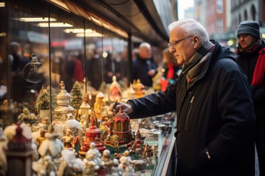 A vibrant depiction of the holiday spirit, capturing the lively ambiance of bustling markets and fairs adorned with festive decorations.