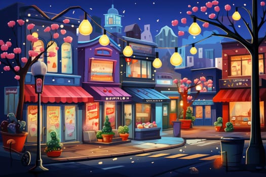 An enchanting portrayal of the holiday season, featuring the dazzling brilliance of Christmas lights, ornaments, and festive adornments that transform towns and neighborhoods into magical wonderlands.