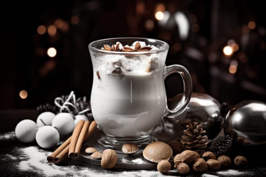A mouthwatering portrayal of winter's culinary delights, showcasing the artful photography of winter-inspired dishes and beverages like hot soup, roasted chestnuts, and mulled wine.
