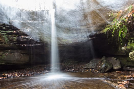 View of Dundee Falls in Autumn, Beach City Wilderness Area, Ohio