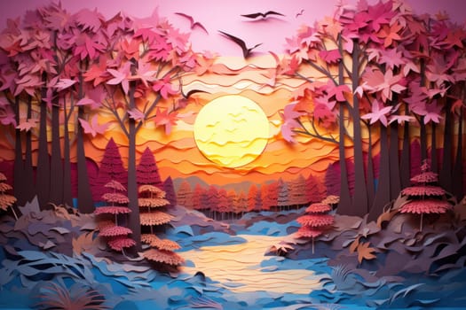 An exquisite visual representation of the winter skies, highlighting the unique color schemes and breathtaking beauty brought by the low-angled sun during winter sunrises and sunsets.