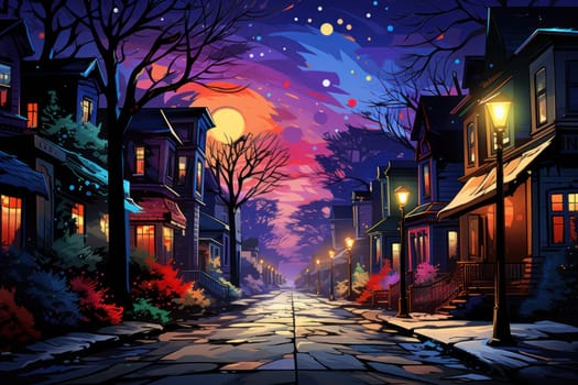 An enchanting portrayal of the holiday season, featuring the dazzling brilliance of Christmas lights, ornaments, and festive adornments that transform towns and neighborhoods into magical wonderlands.