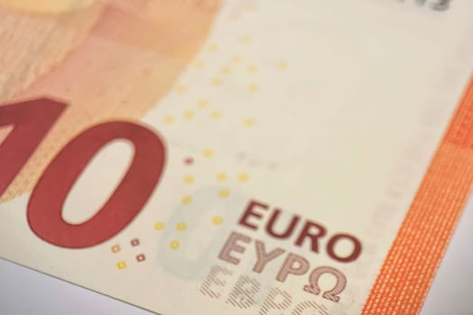 Euro banknotes. Euro, the common currency of the European Union. A financial instrument that plays an important role in the European economy.