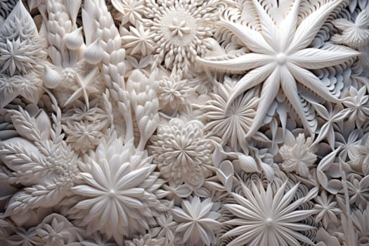 A mesmerizing exploration of winter's artistic side, unveiling captivating abstract patterns etched in the delicate intricacies of snow and frost on various surfaces.