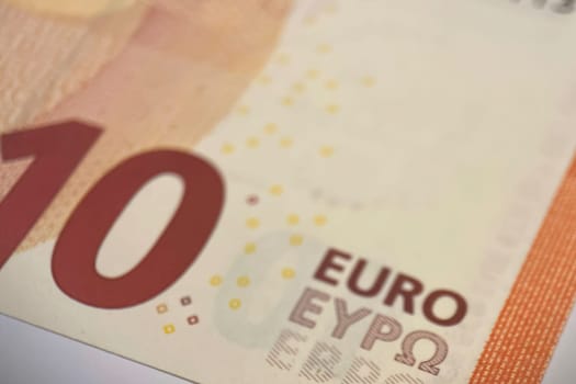 Euro banknotes. Euro, the common currency of the European Union. A financial instrument that plays an important role in the European economy.