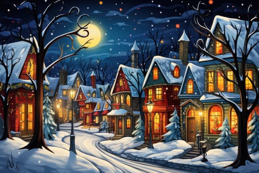 An enchanting portrayal of the holiday season, featuring the dazzling brilliance of Christmas lights, ornaments, and festive adornments that transform towns and neighborhoods into magical wonderlands.