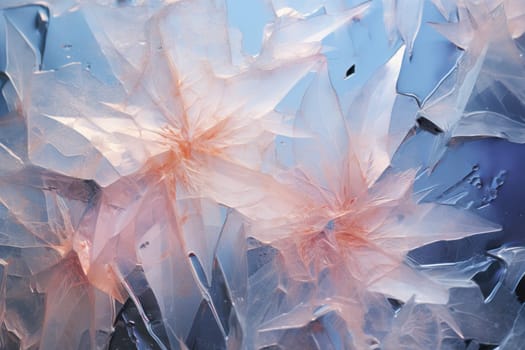 A mesmerizing exploration of winter's artistic side, unveiling captivating abstract patterns etched in the delicate intricacies of snow and frost on various surfaces.