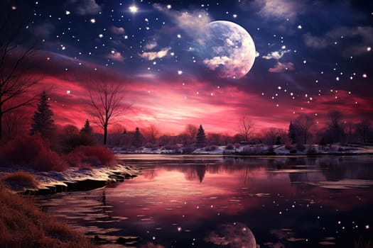 An electrifying display of winter's nocturnal splendor, featuring the dazzling spectacle of New Year's Eve fireworks and other seasonal celebrations.