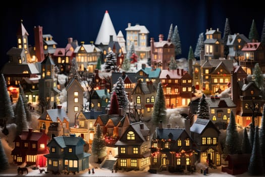 An enchanting portrayal of the holiday season, featuring the dazzling brilliance of Christmas lights, ornaments, and festive adornments that transform towns and neighborhoods into magical wonderlands.