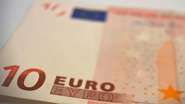 Euro banknotes. Euro, the common currency of the European Union. A financial instrument that plays an important role in the European economy.