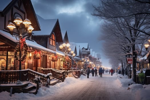 A dynamic portrayal of the winter wonderland at ski resorts, capturing the exhilaration and scenic beauty.