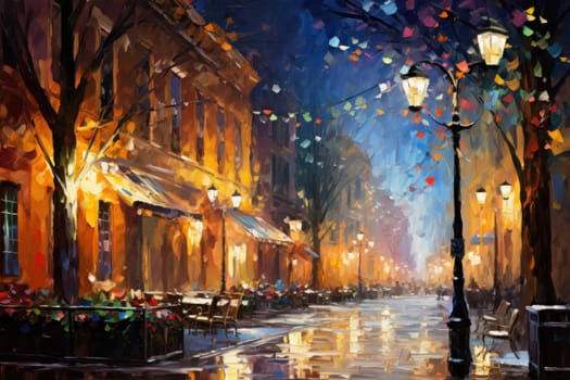An enchanting portrayal of the holiday season, featuring the dazzling brilliance of Christmas lights, ornaments, and festive adornments that transform towns and neighborhoods into magical wonderlands.