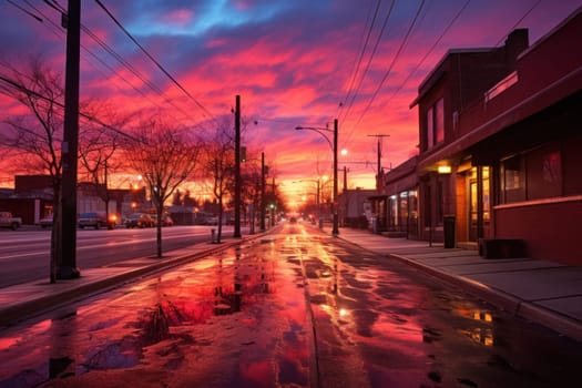 An exquisite visual representation of the winter skies, highlighting the unique color schemes and breathtaking beauty brought by the low-angled sun during winter sunrises and sunsets.