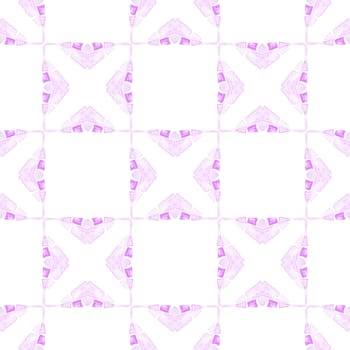 Textile ready elegant print, swimwear fabric, wallpaper, wrapping. Purple delightful boho chic summer design. Repeating striped hand drawn border. Striped hand drawn design.