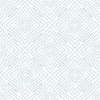 Chevron stripes design. Turquoise symmetrical kaleidoscope background. Textile ready astonishing print, swimwear fabric, wallpaper, wrapping. Geometric chevron stripes pattern.