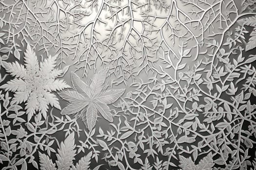 A mesmerizing exploration of winter's artistic side, unveiling captivating abstract patterns etched in the delicate intricacies of snow and frost on various surfaces.