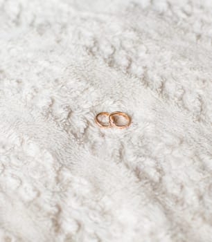 Two gold wedding rings, jewelry for wedding