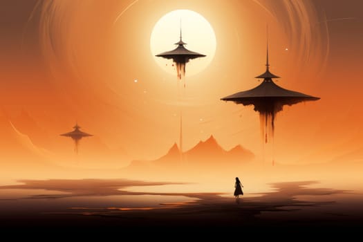 Immerse yourself in the realm of fantasy and behold the awe-inspiring sight of whirling sandstorm djinns.