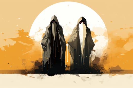 A mesmerizing portrayal of venerable and formidable wizards, exuding wisdom as they masterfully cast intricate arcane spells, wielding ancient staffs adorned with mystic runes.