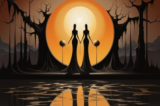 A mesmerizing portrayal of enchanted shadow mirrors, each reflecting tantalizing glimpses of parallel realms and alternate versions of oneself.