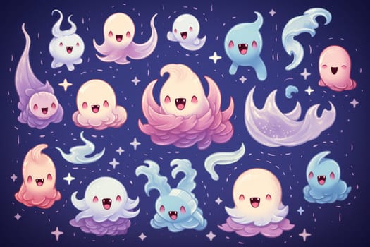 A whimsical portrayal of mischievous laughter sprites, their infectious joy and mirth radiating as they frolic through enchanted meadows.