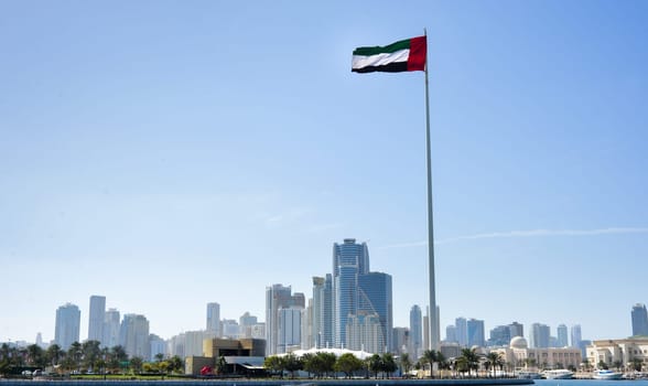 Cityscape of Flag Island, Sharjah.