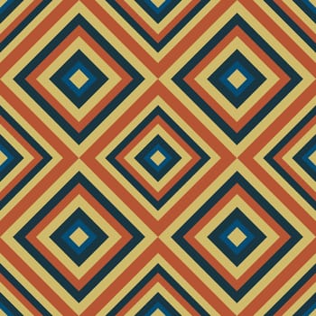 Seamless Groovy aestethic pattern with triangles in the style of the 70s and 60s.