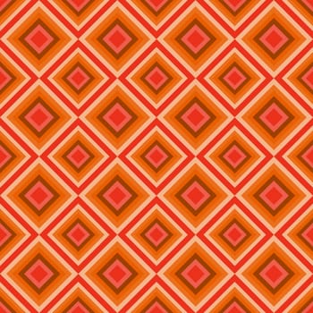 Seamless Groovy aestethic pattern with triangles in the style of the 70s and 60s.