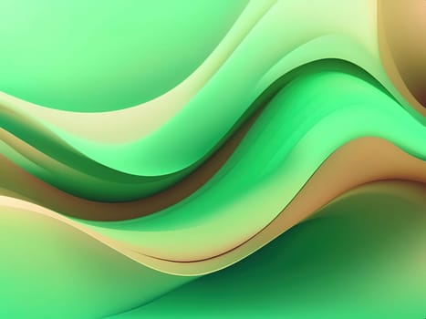 Abstract wavy background. 3d rendering, 3d illustration.abstract background with smooth lines in green, yellow and brown colors.Abstract green background with smooth wavy lines. Vector Illustration.