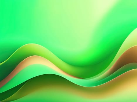 Abstract wavy background. 3d rendering, 3d illustration.abstract background with smooth lines in green, yellow and brown colors.Abstract green background with smooth wavy lines. Vector Illustration.