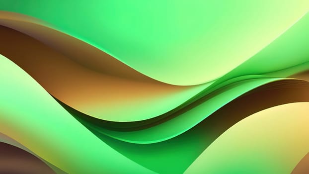 Abstract wavy background. 3d rendering, 3d illustration.abstract background with smooth lines in green, yellow and brown colors.Abstract green background with smooth wavy lines. Vector Illustration.