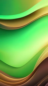 Abstract wavy background. 3d rendering, 3d illustration.abstract background with smooth lines in green, yellow and brown colors.Abstract green background with smooth wavy lines. Vector Illustration.