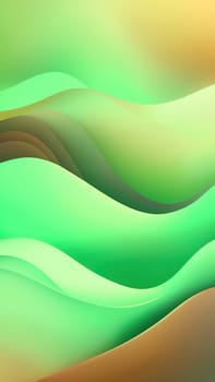 Abstract wavy background. 3d rendering, 3d illustration.abstract background with smooth lines in green, yellow and brown colors.Abstract green background with smooth wavy lines. Vector Illustration.