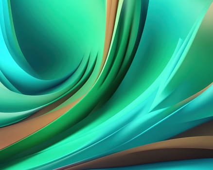 3d rendering of abstract wavy background. Computer generated image.abstract background with smooth lines in turquoise and brown colors.3d rendering of abstract wavy background with green and blue colors