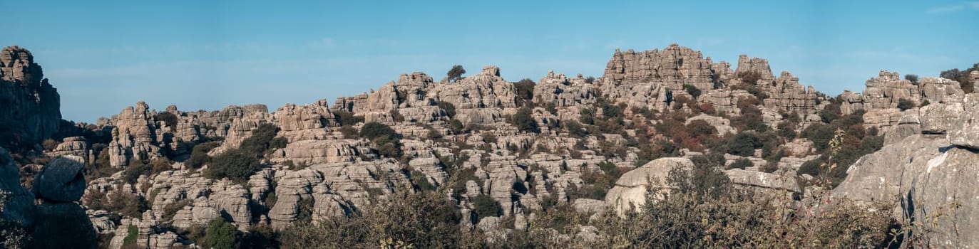 Stunning photo of El Torcal de Antequera's stratified rock formations.