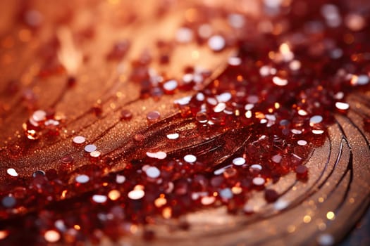 Colorful background of gel-like texture with sparkles and blur.