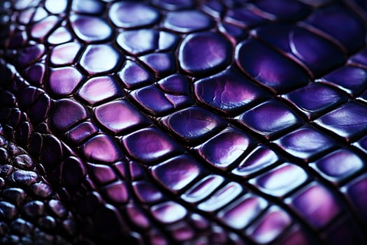 Pattern texture of crocodile skin with purple mother of pearl.