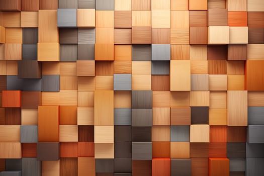 Abstract background from many old colorful pieces of wood. Vertical background.