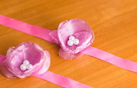 close-up of wedding bridesmaid hand flowers. accessories for bridesmaids