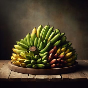 Interesting illustration on the theme of banana. High quality illustration