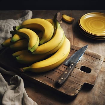Interesting illustration on the theme of banana. High quality illustration