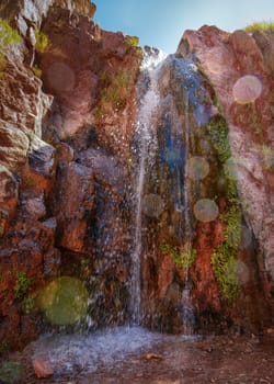 Fun Sparkling bubbly Waterfall in the Arizona Grand Canyon