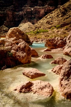 Little Colorado River Flows through The Grand Canyon