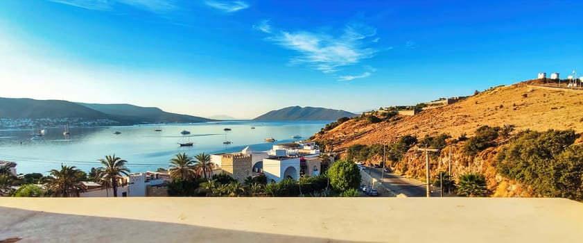 Day in small greece port city on the Adriatic Sea. Exciting Adriatic seascape. Incredible spring scene. Traveling concept background. download photo