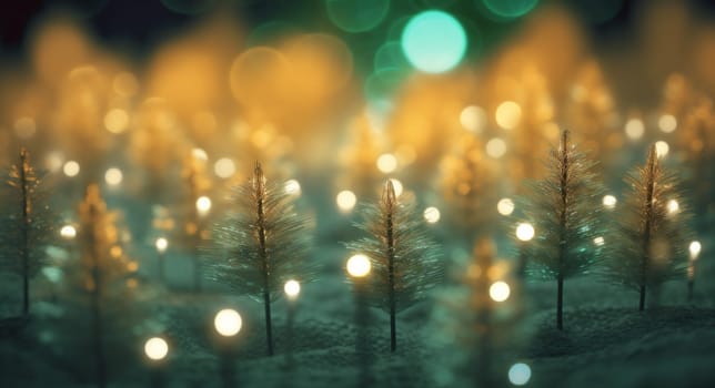holiday happy christmas xmas texture background blur snow christmas bokeh light green decoration tree celebration year card blurry background festive colours winter. Generative AI.